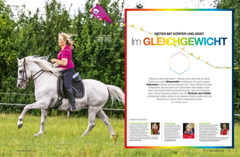 "Reiten mit Körper und Geist im Gleichgewicht" - Titelthema im Magazin "Mein Pferd" Ausgabe 12/2015